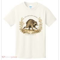 Jimothy From Seattle It’s OK To Be Weird Funny Raccoon Kids T-Shirt thumb 0