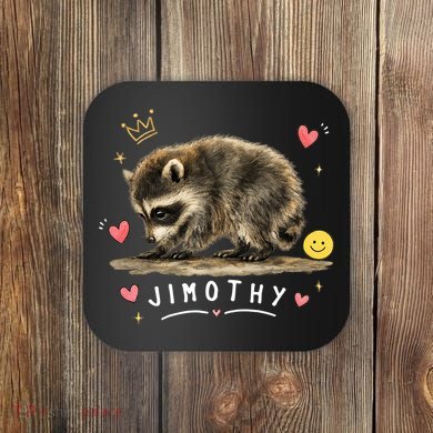 Jimothy Famous Seattle Raccoon Coaster