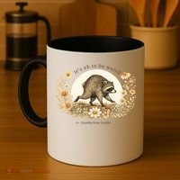 Jimothy From Seattle It’s OK To Be Weird Raccoon Coffee Mug thumb 4