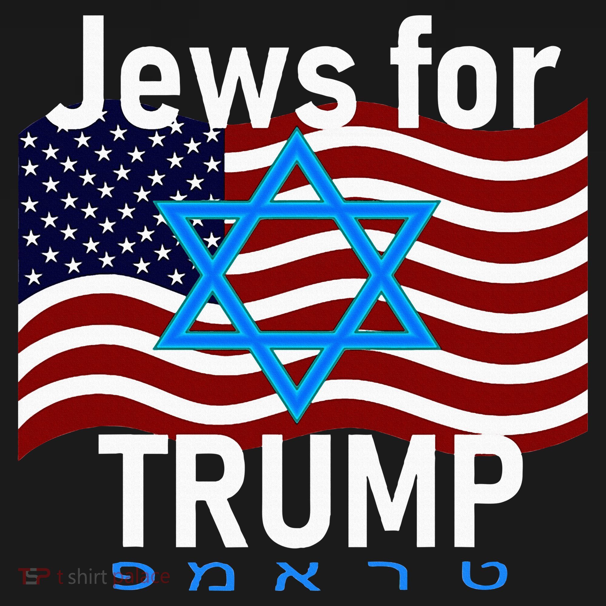 Jews For Trump American Flag Star Of David Hebrew Supporter Women's Tank Top