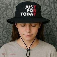 Just For Today Sobriety Anniversary Sober AA NA Recovery Bucket Hat thumb 3