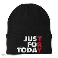 Just For Today Sobriety Anniversary Sober AA NA Recovery Beanie thumb 0