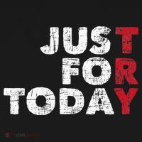 Just For Today Sobriety Anniversary Sober AA NA Recovery Women's Hoodie thumb 2