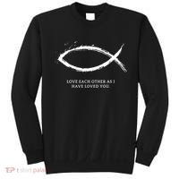 Jesus, Fish With Bible Quotes For Christians Sweatshirt thumb 0