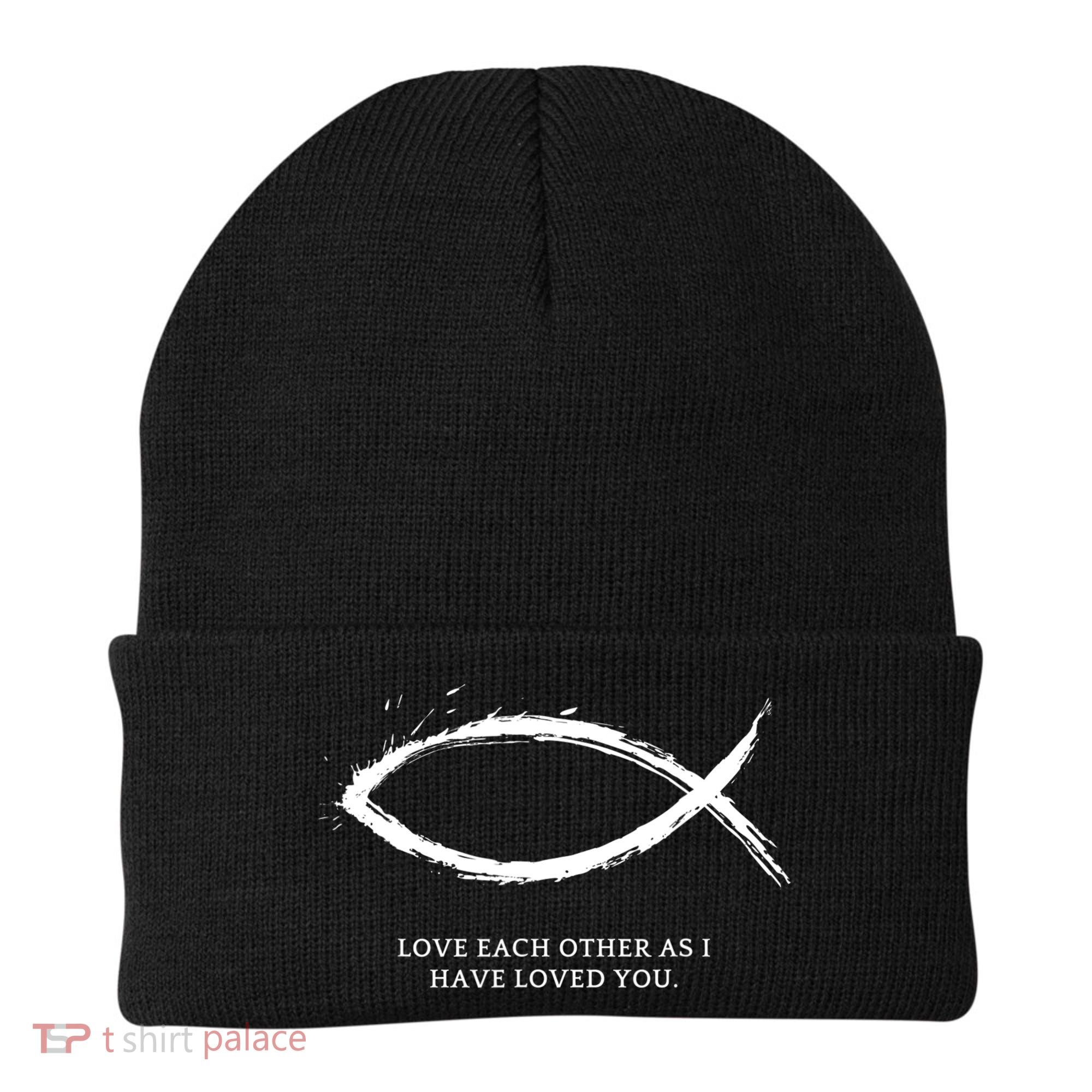 Jesus, Fish With Bible Quotes For Christians Beanie