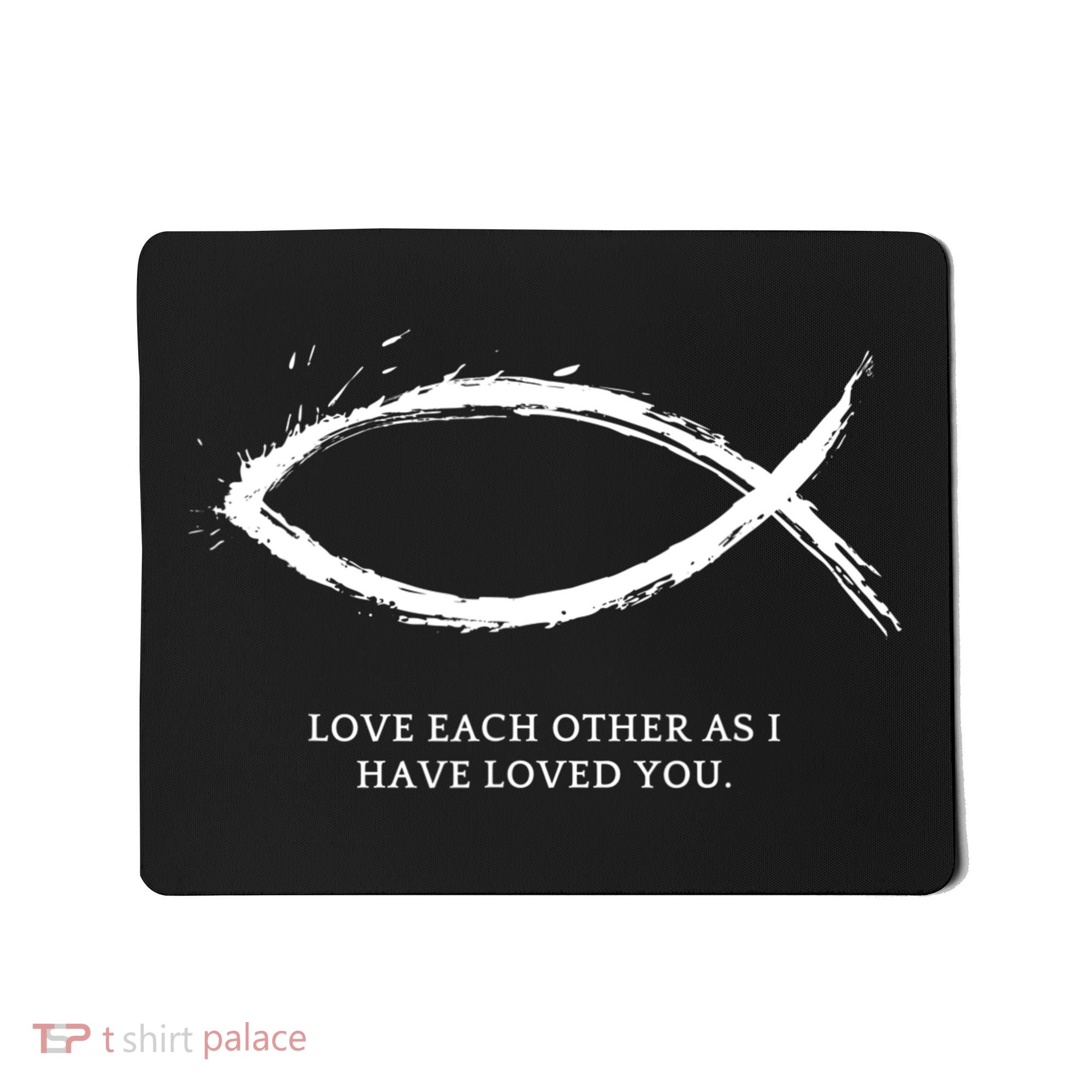Jesus, Fish With Bible Quotes For Christians Mousepad