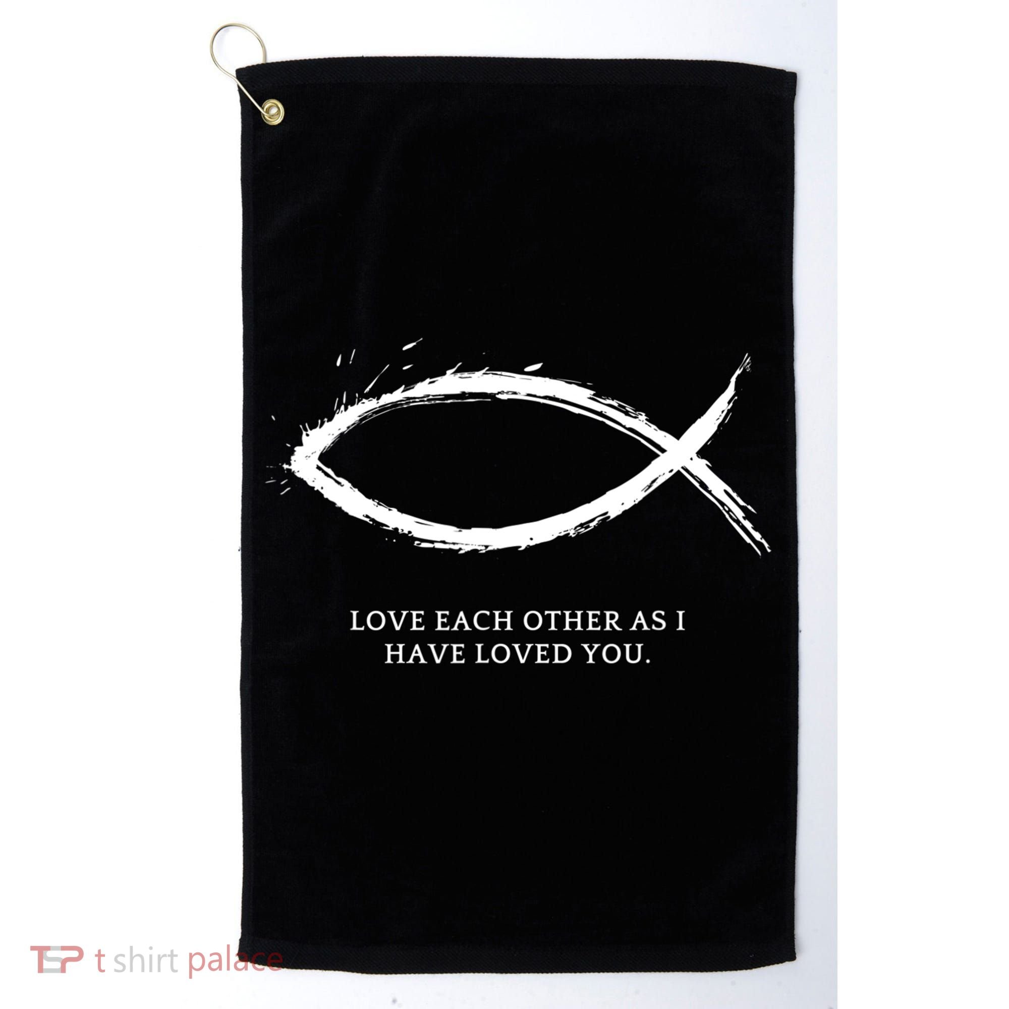 Jesus, Fish With Bible Quotes For Christians Golf Towel