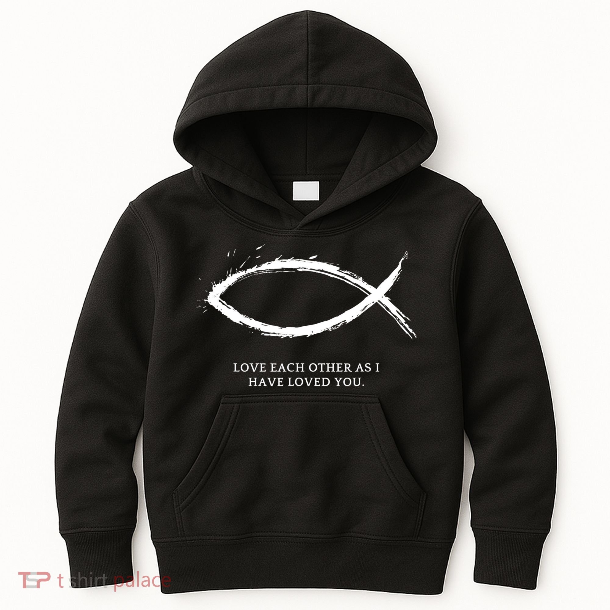 Jesus, Fish With Bible Quotes For Christians Kids Hoodie