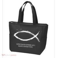 Jesus, Fish With Bible Quotes For Christians Tote Bag thumb 3