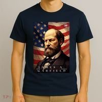 James Garfield 20th President Of The United States Portrait T-Shirt thumb 3