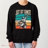 Just Got Dunked Jesus Dunking Baptism Playing Basketball Women's Sweatshirt thumb 0
