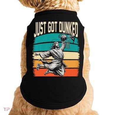 Just Got Dunked Jesus Dunking Baptism Playing Basketball Doggie Tank
