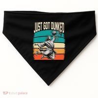 Just Got Dunked Jesus Dunking Baptism Playing Basketball USA-Made Doggie Bandana thumb 0