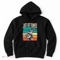 Just Got Dunked Jesus Dunking Baptism Playing Basketball Hoodie thumb 0