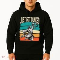 Just Got Dunked Jesus Dunking Baptism Playing Basketball Hoodie thumb 2