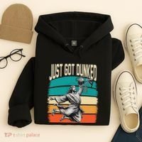 Just Got Dunked Jesus Dunking Baptism Playing Basketball Hoodie thumb 4