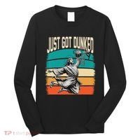 Just Got Dunked Jesus Dunking Baptism Playing Basketball Long Sleeve Shirt thumb 0