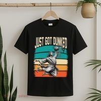Just Got Dunked Jesus Dunking Baptism Playing Basketball T-Shirt thumb 2