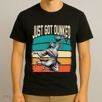 Just Got Dunked Jesus Dunking Baptism Playing Basketball T-Shirt thumb 3
