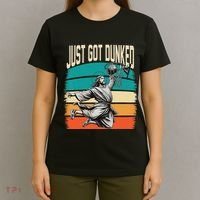Just Got Dunked Jesus Dunking Baptism Playing Basketball T-Shirt thumb 4