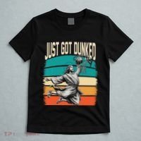 Just Got Dunked Jesus Dunking Baptism Playing Basketball T-Shirt thumb 5