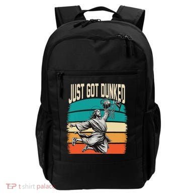 Just Got Dunked Jesus Dunking Baptism Playing Basketball Backpack