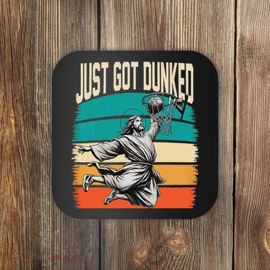 Just Got Dunked Jesus Dunking Baptism Playing Basketball Coaster
