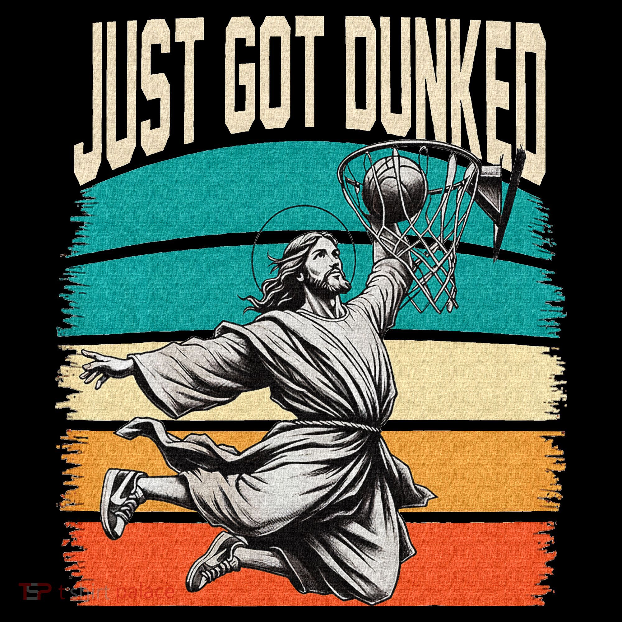 Just Got Dunked Jesus Dunking Baptism Playing Basketball Mousepad