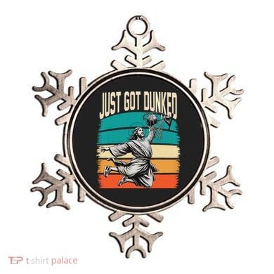 Just Got Dunked Jesus Dunking Baptism Playing Basketball Ornament