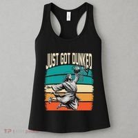 Just Got Dunked Jesus Dunking Baptism Playing Basketball Women's Tank Top thumb 3