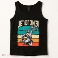 Just Got Dunked Jesus Dunking Baptism Playing Basketball Tank Top thumb 2