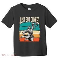 Just Got Dunked Jesus Dunking Baptism Playing Basketball Toddler T-Shirt thumb 0