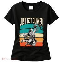Just Got Dunked Jesus Dunking Baptism Playing Basketball Women's T-Shirt thumb 0