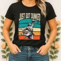 Just Got Dunked Jesus Dunking Baptism Playing Basketball Women's T-Shirt thumb 2