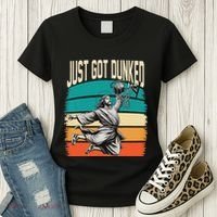 Just Got Dunked Jesus Dunking Baptism Playing Basketball Women's T-Shirt thumb 3