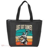 Just Got Dunked Jesus Dunking Baptism Playing Basketball Tote Bag thumb 0