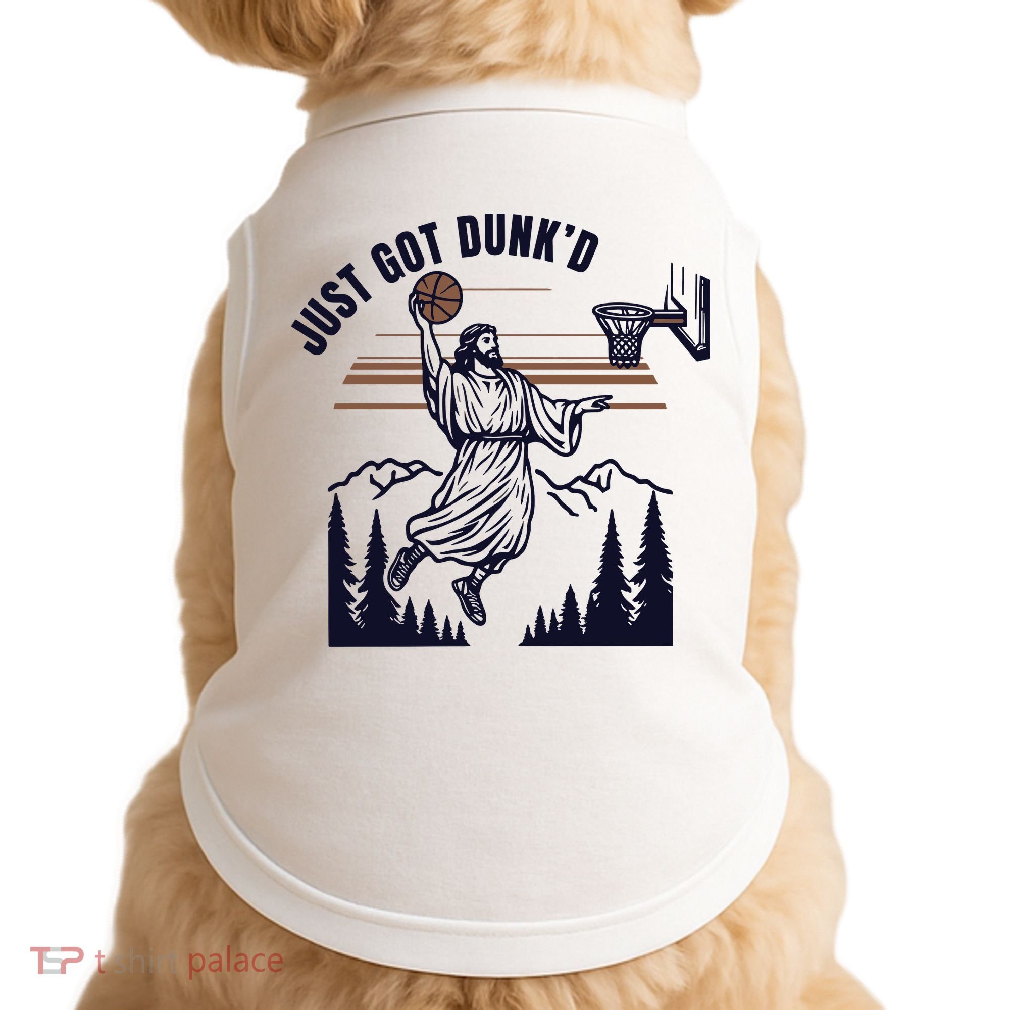 Just Got Dunked Funny Baptism Doggie Tank