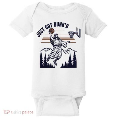 Just Got Dunked Funny Baptism Baby Bodysuit