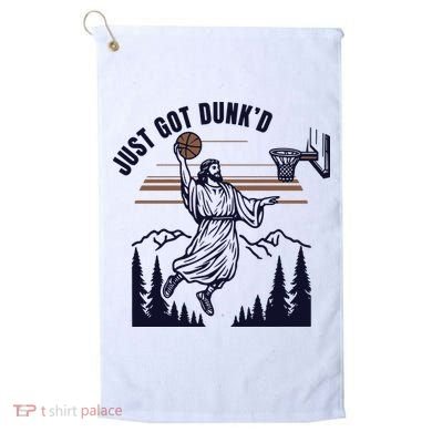 Just Got Dunked Funny Baptism Golf Towel