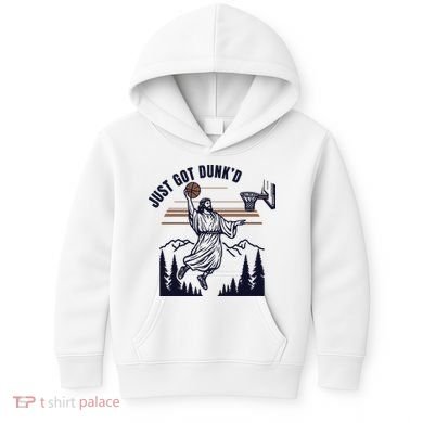 Just Got Dunked Funny Baptism Kids Hoodie