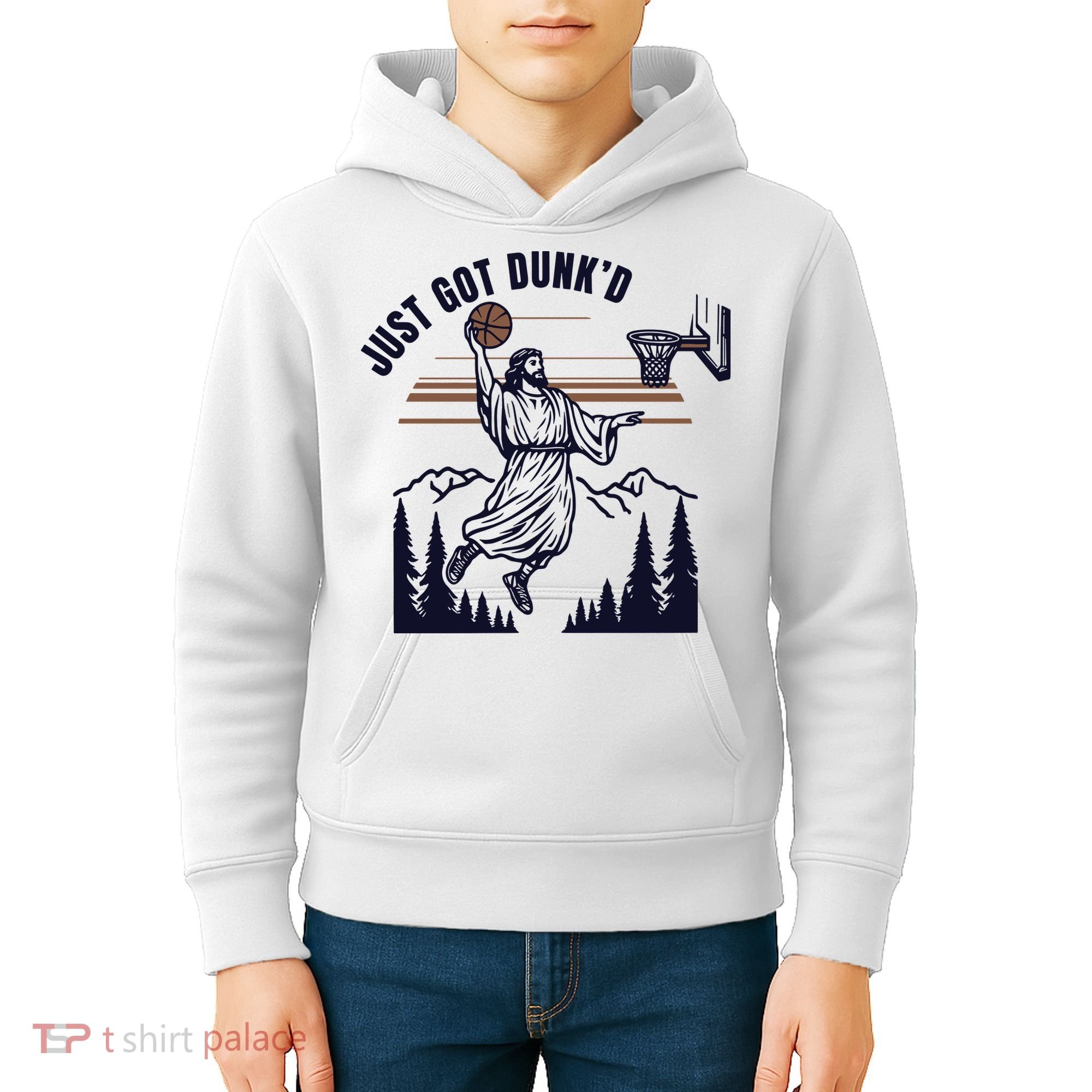 Just Got Dunked Funny Baptism Kids Hoodie