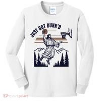 Just Got Dunked Funny Baptism Kids Long Sleeve Shirt thumb 0