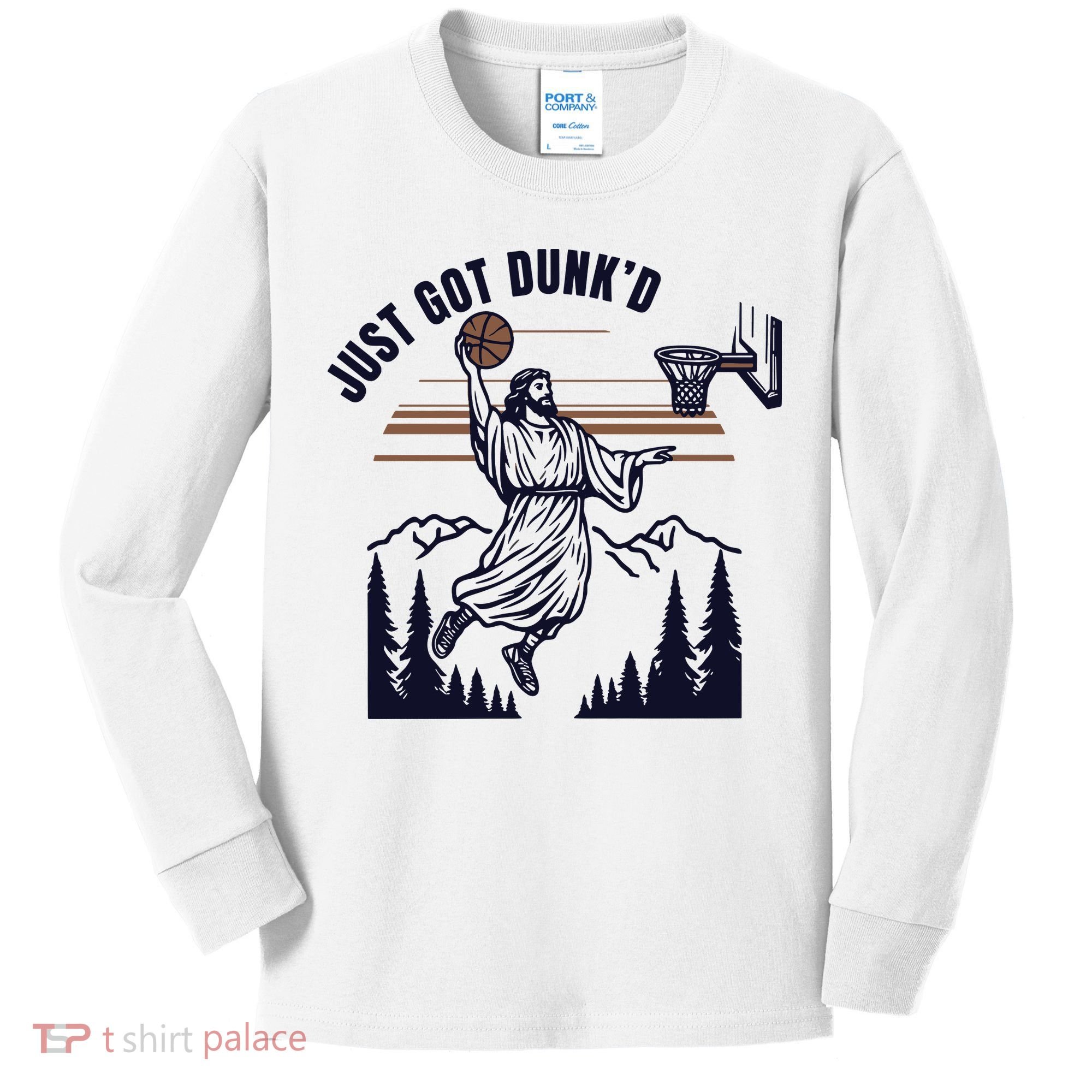 Just Got Dunked Funny Baptism Kids Long Sleeve Shirt