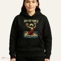 Just Got Dunked Jesus Dunking Baptism Playing Basketball Hoodie thumb 5