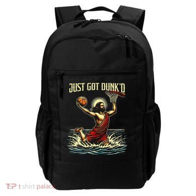 Just Got Dunked Jesus Dunking Baptism Playing Basketball Backpack