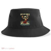 Just Got Dunked Jesus Dunking Baptism Playing Basketball Sustainable Bucket Hat thumb 0