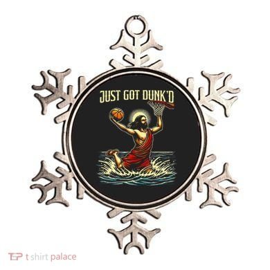 Just Got Dunked Jesus Dunking Baptism Playing Basketball Ornament