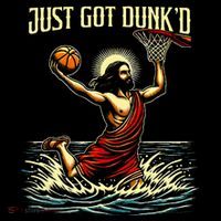 Just Got Dunked Jesus Dunking Baptism Playing Basketball Baby Bodysuit thumb 2