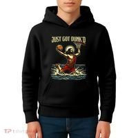 Just Got Dunked Jesus Dunking Baptism Playing Basketball Kids Hoodie thumb 4