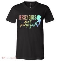 Jersey Girl Dont Pump Gas State Heart V-Neck T-Shirt thumb 0
